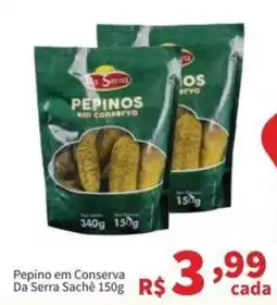 Macromix Atacado Pepino em conserva da serra sachê 150g oferta