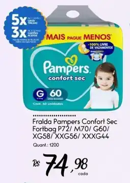 Giassi Supermercados Fralda Pampers Confort Sec oferta
