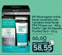 Coop Kit Neutrogena rotina facial completa oferta