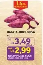Assaí Atacadista Rs - batata-doce rosa oferta