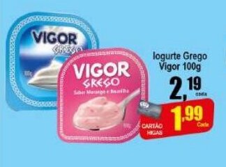 Higa's Supermercado Iogurte Grego Vigor 100g oferta