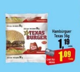 Higa's Supermercado Hamburguer Texas 56g oferta