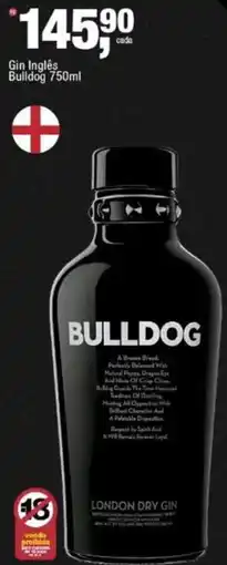 Frangolândia Gin inglês bulldog oferta