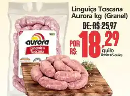 Big Supermercados Linguiça Toscana Aurora kg oferta