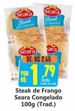 Big Supermercados Steak de Frango Seara Congelado oferta