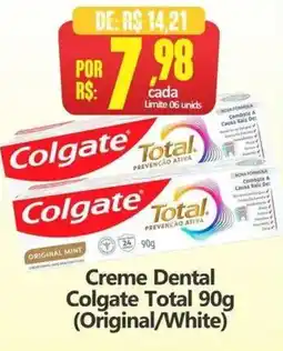 Big Supermercados Creme Dental Colgate Total 90g (Original/White) oferta