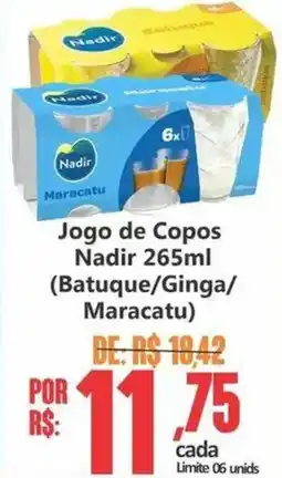 Big Supermercados Jogo de Copos Nadir 265ml oferta