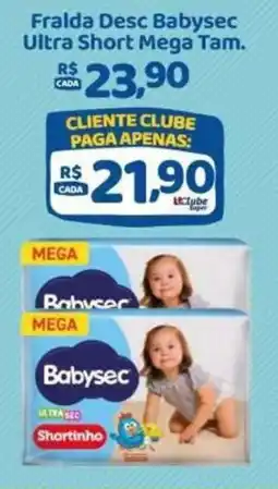 Carvalho Supermercado Fralda Desc Babysec Ultra Short Mega Tam. oferta
