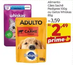 Brasão Supermercados Alimento Cães Sachê Pedigree ou Gatos Whiskas oferta
