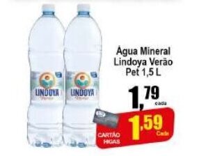 Higa's Supermercado Agua Mineral Lindoya Verao Pet 1.5L oferta