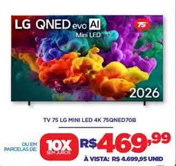 DB Supermercados tv 75 lg mini led 4k 75qned70b oferta