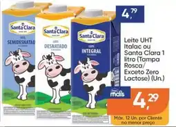 Imec Supermercados Leite uht italac ou santa clara 1 litro oferta