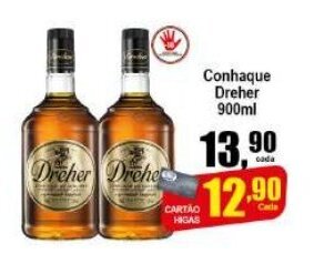 Higa's Supermercado Conhaque Dreher 900ml oferta