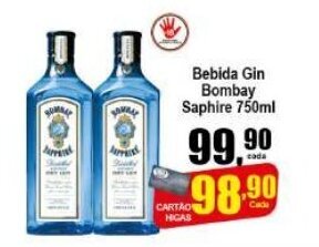 Bebida Gin Bombay Saphire 750ml