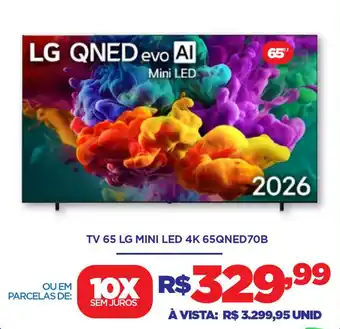 Tv 65 lg mini led 4k 65qned70b