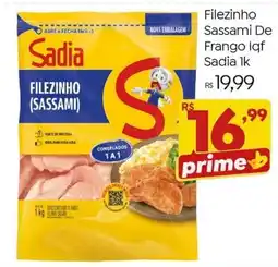 Brasão Supermercados Filezinho sassami de frango oferta