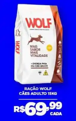DB Supermercados Ração wolf cães adulto oferta