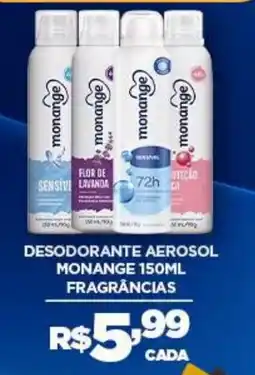 DB Supermercados Desodorante aerosol monange fragrâncias oferta
