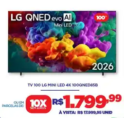 DB Supermercados tv 100 lg mini led 4k 100qned85b oferta