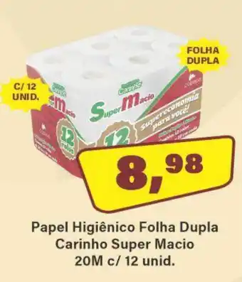 Papel Higiênico Folha Dupla Carinho Super Macio