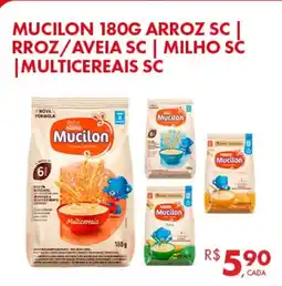Grupo Formosa Mucilon 180g arroz sc | rroz/aveia sc | milho sc | multicereais sc oferta