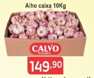 Calvo Atacadista Alho caixa 10kg oferta