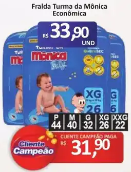Paulistão Supermercados Fralda Turma da Mônica Econômica oferta