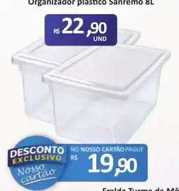 Paulistão Supermercados Organizador plastico Sanremo oferta