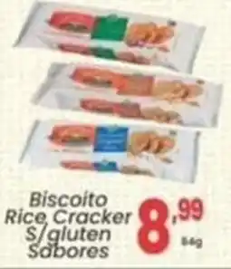 Primor Supermercado Biscoito rice cracker s/gluten sabores oferta