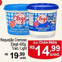 Maby Supermercados Requeijão cremoso elegê trad./light oferta