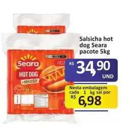 Paulistão Supermercados Salsicha hot dog Seara oferta