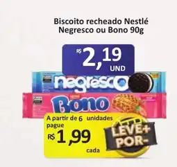 Paulistão Supermercados Biscoito recheado Nestlé Negresco ou Bono oferta