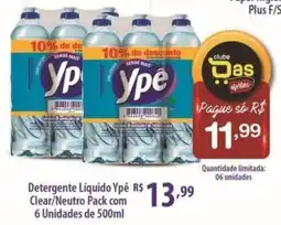 Rede DAS Detergente Líquido Ypê Clear/Neutro oferta