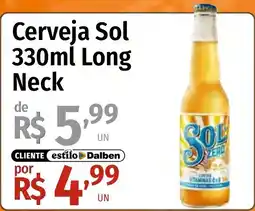 Supermercado Dalben Cerveja Sol 330ml Long Neck oferta