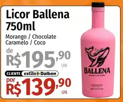 Supermercado Dalben Licor ballena oferta