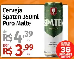 Supermercado Dalben Cerveja Spaten Puro Malte oferta