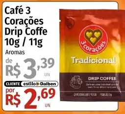Supermercado Dalben Café 3 Corações Drip Coffe oferta