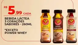 Supermercado Precito Bebida láctea 3 corações saborés oferta