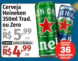 Supermercado Dalben Cerveja Heineken 350ml Trad. ou Zero oferta