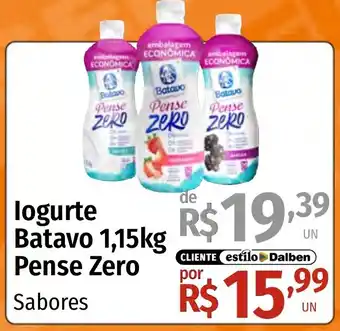 Logurte batavo 1,15kg pense zero sabores