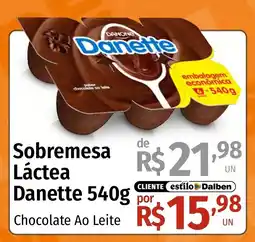 Supermercado Dalben Sobremesa Láctea Danette Chocolate Ao Leite oferta