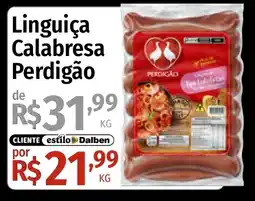 Supermercado Dalben Linguiça Calabresa Perdigão oferta
