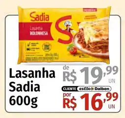 Supermercado Dalben Lasanha Sadia Bolonhesa oferta