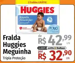 Supermercado Dalben Fralda Huggies Meguinha oferta
