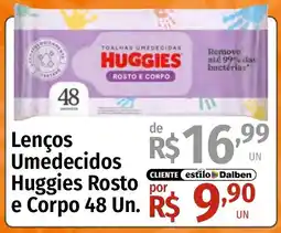 Supermercado Dalben Lenços Umedecidos Huggies Rosto e Corpo oferta
