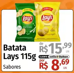 Supermercado Dalben Batata Lays 115g Sabores oferta