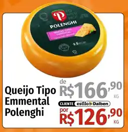 Supermercado Dalben Queijo Tipo Emmental Polenghi oferta
