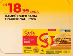 Supermercado Precito Hambúrguer sadia tradicional oferta