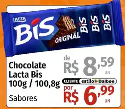 Supermercado Dalben Chocolate lacta bis oferta
