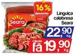 Supermercados Gricki Linguiça calabresa seara oferta
